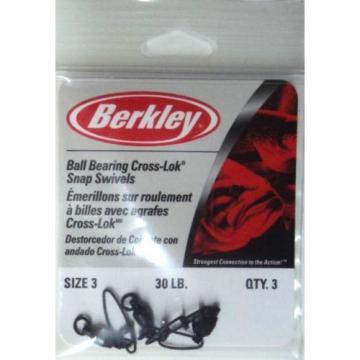 Ball   Bearing Cross-Lok Snap Swivels, Size 3, TWO Packs, 30# Extra Strong #P3XBB