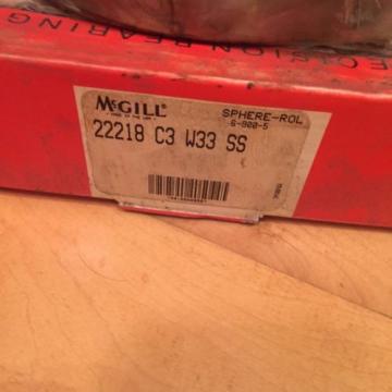 McGill Sphere-Roller Bearing SB-22218-C3-W33-SS or 22218C3W33SS New