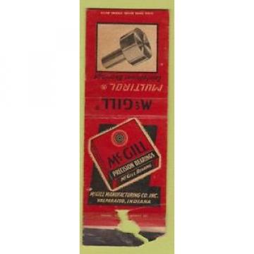 Matchbook Cover - McGill Bearings Valparaiso IN POOR