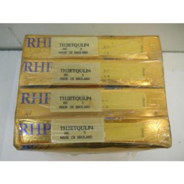 RHP   510TQI655-1   MODEL 7312ETQULP4 PRECISION BEARING SET (SET OF 4) NEW CONDITION IN BOX Bearing Online Shoping