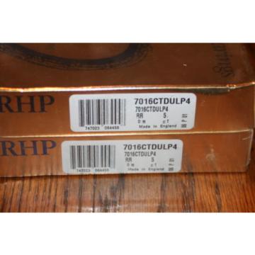 NEW   3806/780/HCC9   RHP 7016CTDULP4 Super Precision Angular Contact  7016-CTRDULP4Y Tapered Roller Bearings