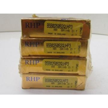 RHP   EE665231D/665355/665356D   BSB025062QUHP3 RR SRIH5 D:T Matched Set of 4 Super Precision  NIB Industrial Bearings Distributor