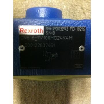REXROTH DRE6-11/100MG24K4M HYDRAULIC PRESSURE REDUCING VALVE NEW R900932943