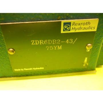 REXROTH ZDR6DB2-43/75YM PRESSURE REDUCING HYDRAULIC VALVE NEW NO BOX