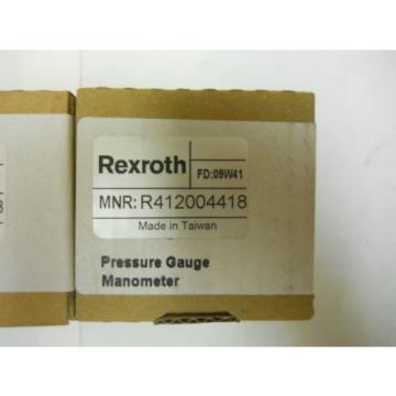 LOT OF THREE REXROTH PRESSURE GAUGES R412004418 *NIB*