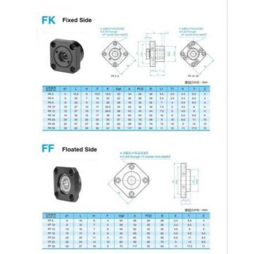 ball EE261650D/262500  screw Ballscrew bearing blocks bearing mounts  FK12 FF12 end supports 3sets Roller Bearing