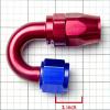 ALUMINUM -10AN AN10 10-AN 180 DEGREE SWIVEL OIL/FUEL/GAS LINE HOSE END FITTING #2 small image