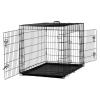 42&#034; Dog Crate 2 Door w/Divide w/Tray Fold Metal Pet Cage Kennel House for Animal #2 small image