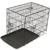 42&#034; Dog Crate 2 Door w/Divide w/Tray Fold Metal Pet Cage Kennel House for Animal #3 small image