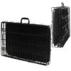 42&#034; Dog Crate 2 Door w/Divide w/Tray Fold Metal Pet Cage Kennel House for Animal #5 small image