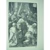 ALBRECHT   DURER VINTAGE COPPER ENGRAVING BEARING OF THE CROSS - PASSION No 10 #1 small image