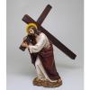Via   Dolorosa Road to Golgotha Calvary Jesus Bearing Cross Sculpture Statue #1 small image