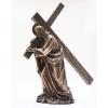 JESUS   BEARING THE CROSS FOR REDEMPTION OF SINS STATUE FIGURINE