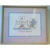 Completed   Cross Stitch Teddy Bear THOUGHT BEARING Framed Baby Nursery Children