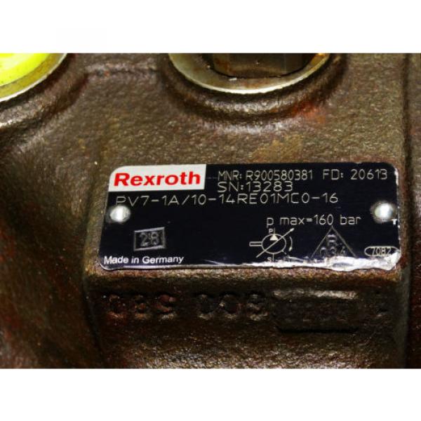 Rexroth Bosch PV7-1A/10-14RE01MC0-16  /  R900580381  /  hydraulic pump  Invoice #4 image