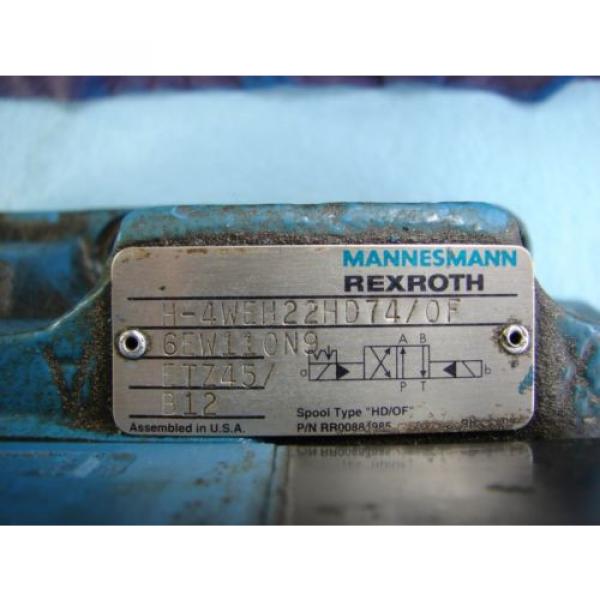REXROTH DIRECTIONAL VALVE # H 4WEH22HD74/OF6EW110N9 /  4WE6D61/OFEW11ON9Z45/B12 #4 image