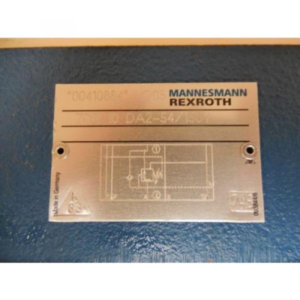 Mannesmann Rexroth Pressure Reducing Hydraulic Valve ZDR 10 DA2-54/150 New #2 image