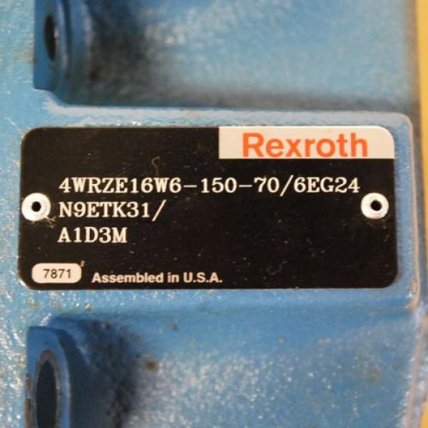 Rexroth 4WRZE16W6-150-70 Main Valve. 4WRZE16W6-150-70/6EG24N9ETK31/A1D3M. - USED #2 image