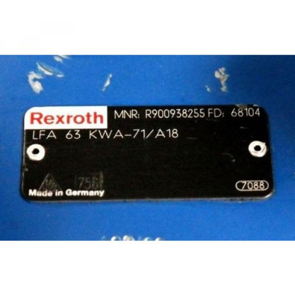 REXROTH LFA63KWA-71/A18 HYDRAULIC CARTRIDGE VALVE R900938255 NEW #4 image