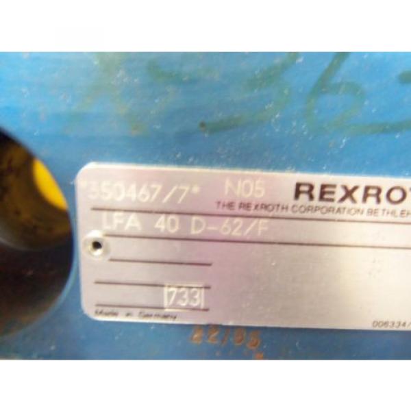 REXROTH HYDRAULIC VALVE LFA 40D-62/F (AS PICTURED) * USED* #3 image