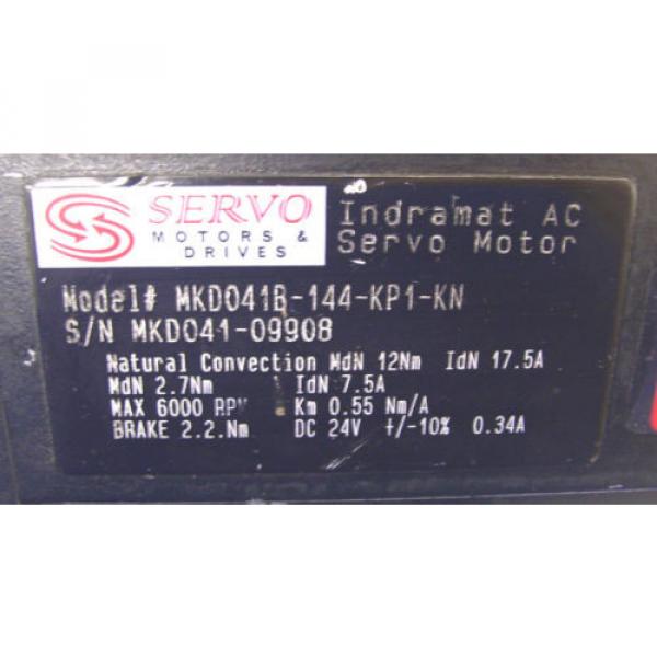 INDRAMAT REXROTH   AC SERVO MOTOR  MKD041B-144-KP1-KN    60 Day Warranty! #4 image