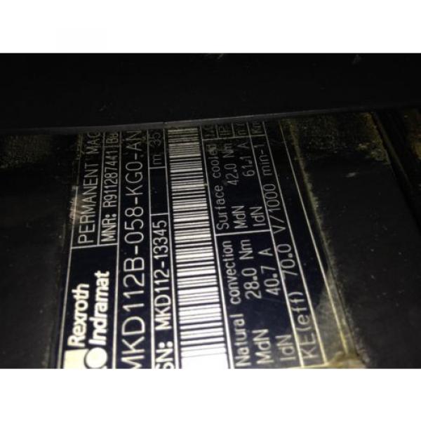 REXROTH INDRAMAT MKD112B-058-KG0-AN MOTOR &amp; LEM-RB112C2XX COOLING FAN USED (2F) #2 image