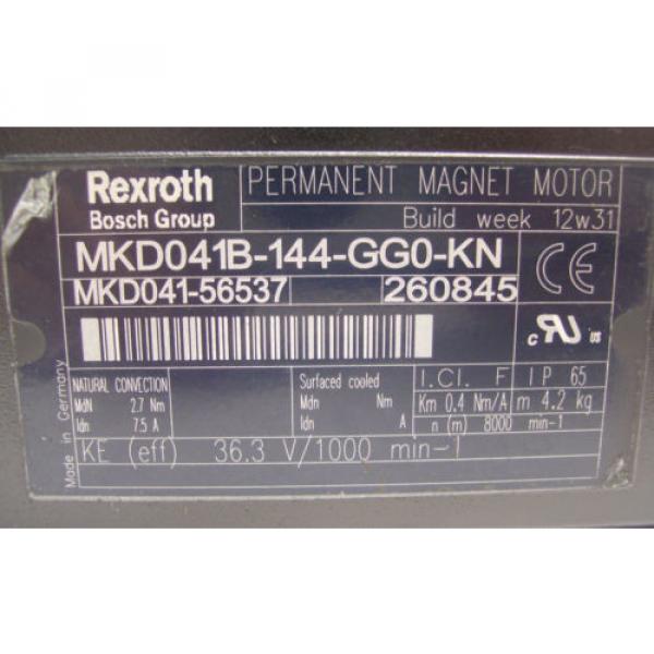 *NEW* REXROTH INDRAMAT  PERM MAGNET MOTOR  MKD041B-144-GG0-KN   60 Day Warranty! #5 image