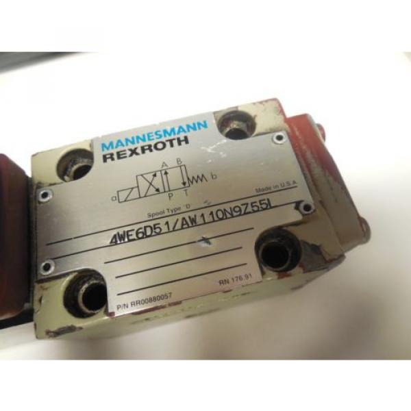 REXROTH SOLENOID VALVE 4WE6D51/AW110N9Z55L w/ WU35-4-A 304 #2 image