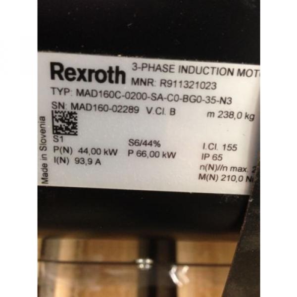 NEW REXROTH MAD160C-0200-SA-C0-BG0-35-N3 3 PHASE INDUCTION MOTOR R911321023 (16H #3 image