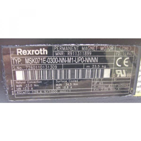 *NEW*  REXROTH  PERM MAGNET MOTOR  MSK071E-0300-NN-M1-UP0-NNNN  60 Day Warranty! #5 image