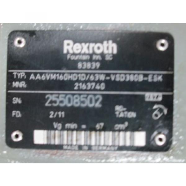 New Rexroth Hydraulic Pump AA6VM160HD1D/63W-VSD330B-ESK #3 image