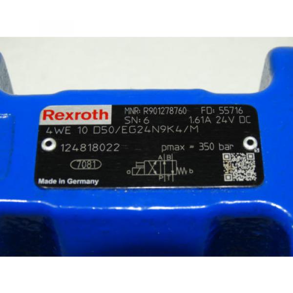 Rexroth Bosch  R901278760 / 4WE 10 D50/EG24N9K4/M ventil valve Invoice #2 image