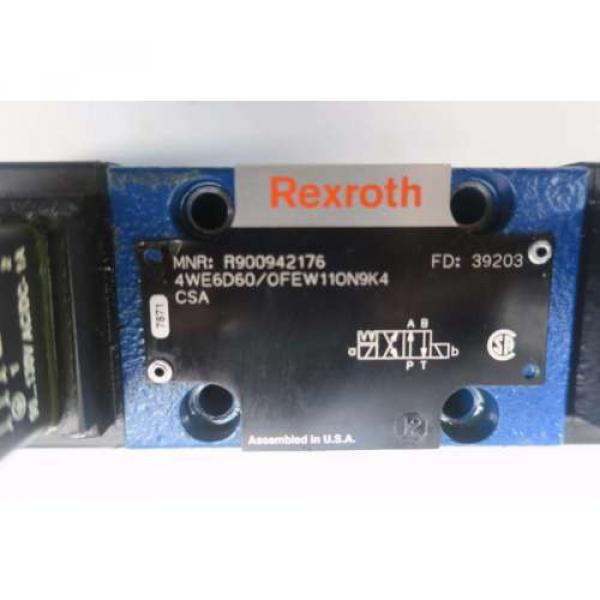 REXROTH 4WE6D60/OFEW110N9K4 120V-AC SOLENOID HYDRAULIC VALVE D550080 #5 image