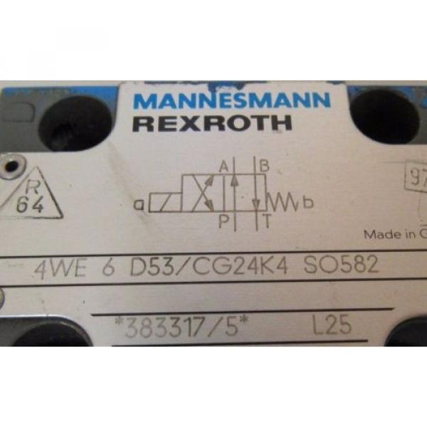 Rexroth Mannesmann Hydraulic Valve 4WE 6 D53/CG24K4 SO582 #3 image