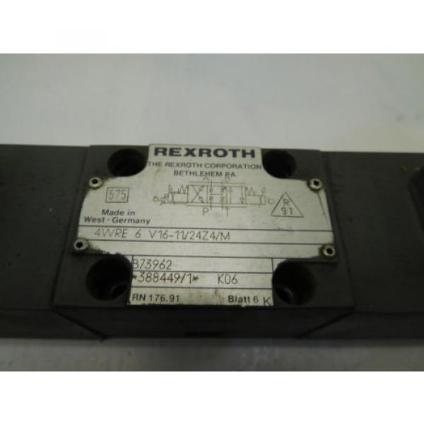 Rexroth 4WRE6V16-11/2424/M D03 Hydraulic Proportional Directional Valve #2 image