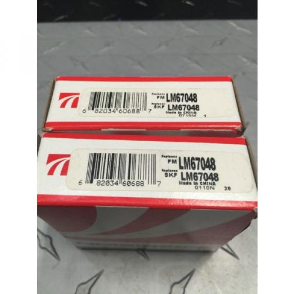2 Sets of Precision LM67048 Tapered Roller Bearing Set (Cup &amp; Cone) #2 image