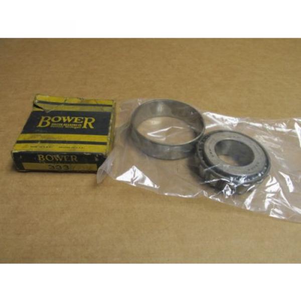 NEW BOWER 339 TAPERED ROLLER BEARING 1 3/8&#034; BORE &amp; 333 RACE / CUP 3 5/32&#034; OD #1 image