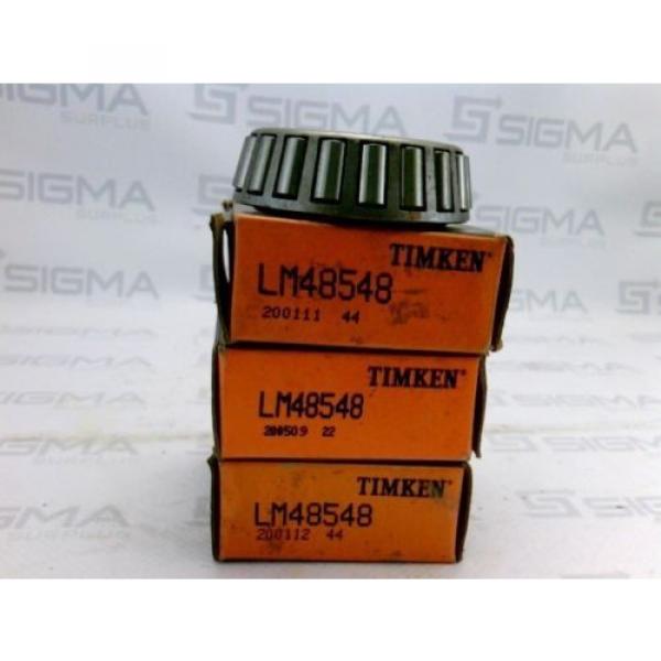  LM48548 Tapered Roller Bearing Cone New (Lot of 3) #1 image