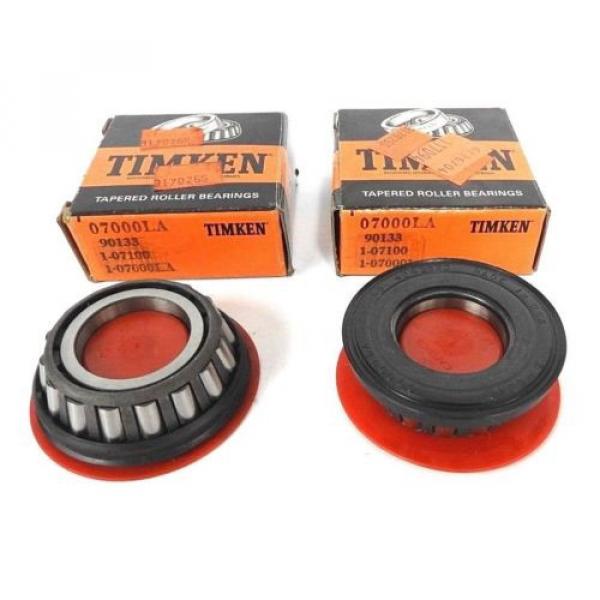 LOT OF 2 NIB  07000LA-90133 TAPERED ROLLER BEARINGS 1IN BORE RUBBER BOOTED #1 image