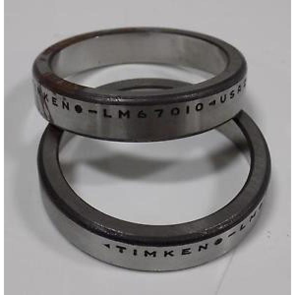  TAPERED ROLLER BEARING CUP LM67010 LOT OF 2 #1 image