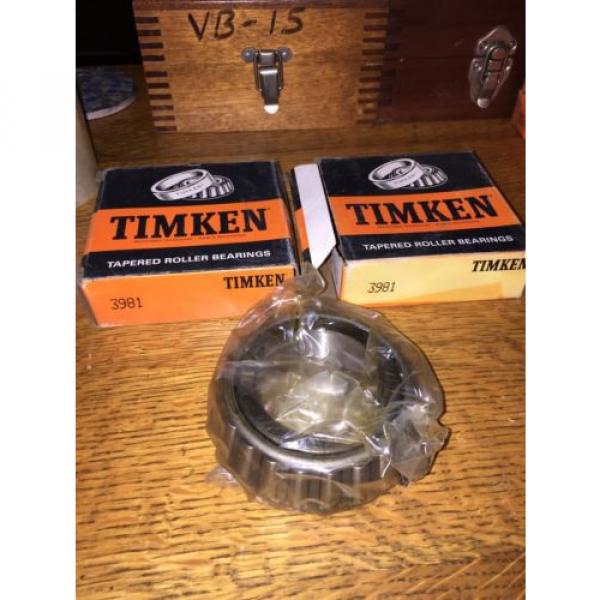  3981 Tapered Roller Bearing Single Cone QTY 2 #1 image