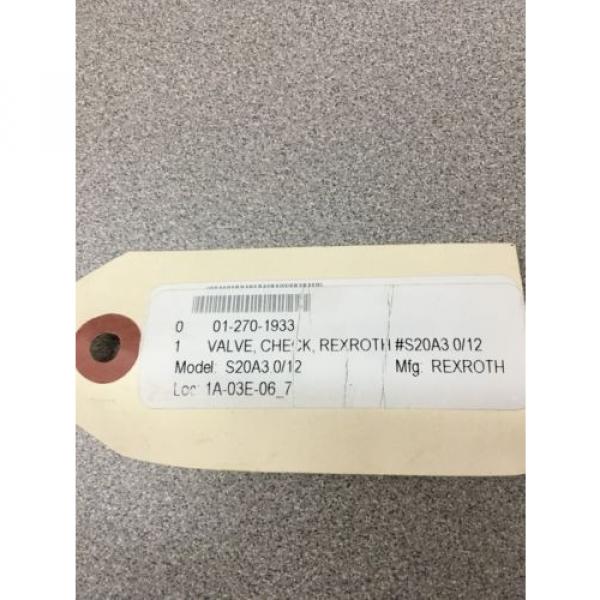 NEW REXROTH HYDRAULIC CHECK VALVE S20A3.0/12 #4 image