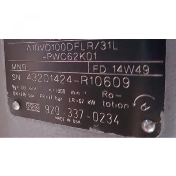 New Rexroth Hydraulic Tandem Piston Pump A10VO100DFLR/31L-PWC62K01 #4 image