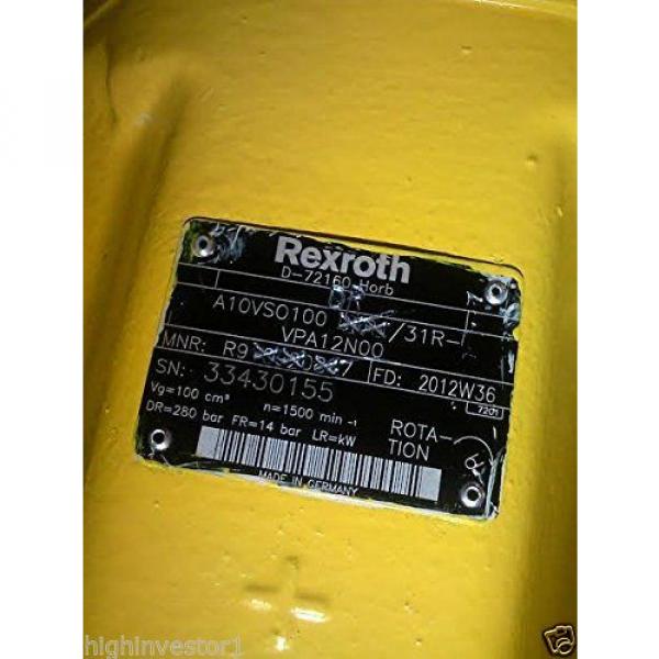 Bosch Rexroth D-72160 Horb A10VSO 100 HS4E R902479243 &amp;  R987349620 MAN PUMP #6 image