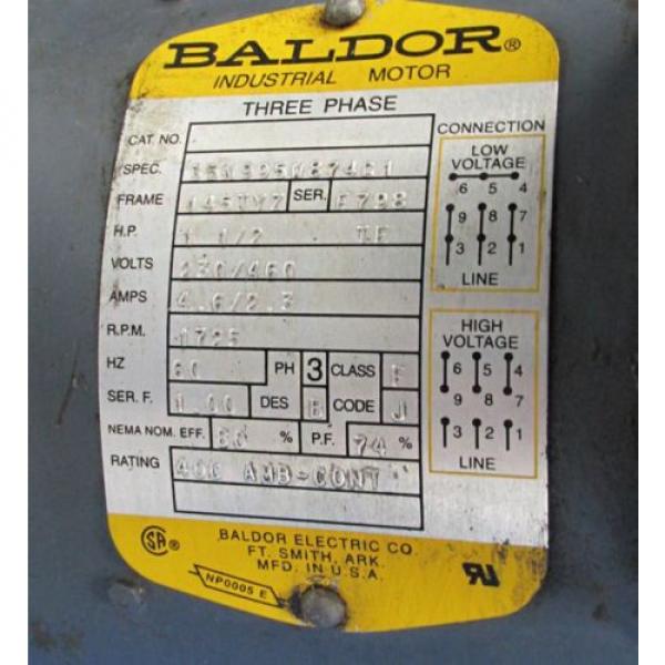 REXROTH HS-43 BALDOR 1-1/2 HP HYDRAULIC OIL RESERVOIR PUMP w/ 8.5 GALLON TANK #6 image