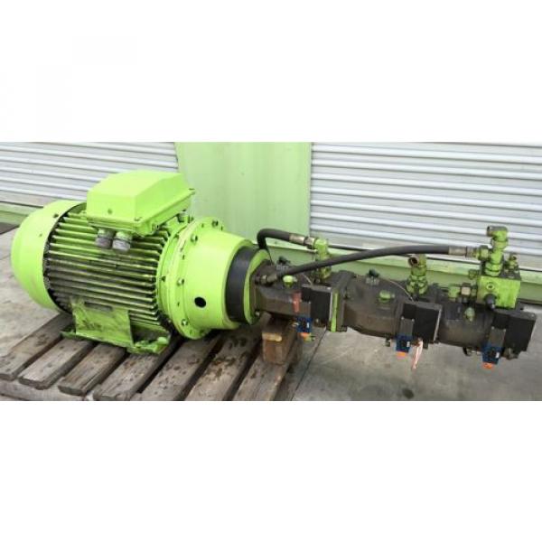 120 HP ABB ELECTRIC MOTOR 1780 RPM WITH THREE REXROTH R900 HYDRAULIC PUMPS #1 image