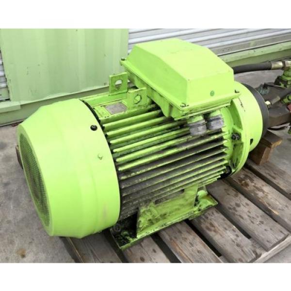 120 HP ABB ELECTRIC MOTOR 1780 RPM WITH THREE REXROTH R900 HYDRAULIC PUMPS #2 image