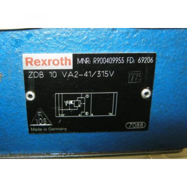 Bosch-Rexroth Pressure Relief Valve ZDB 10 VA2-41/315V (R900409955) #4 image