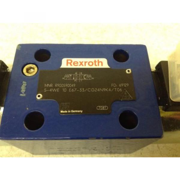 Rexroth R900590049 24 VDC Hydraulic Valve 5-4WE 10 E67-33/CG24N9K4/T06 (TSC) #2 image