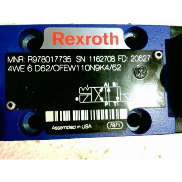 Rexroth R978017735 4WE 6 D62/OFEW1 10N9K4/62 Hydraulic Directional Valve #5 image